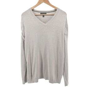 Banana Republic Premium Luxe Yarn‎ Sweater Mens XL Gray Casual Silk Cashmere